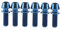 Yaruijia Titan-Bolzen, M5 x 16 mm, M5 x 18 mm, M5 x 20 mm, konische Zylinderschrauben mit Ti-Unterlegscheibe für Fahrradvorbau, 6 Stück (blau, M5 x 16 mm)