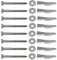 ARLI Schrauben & Dübel Set – 8x Sechskantschrauben 8x70 mm + 8x Dübel 10x61 mm + 8 Unterlegscheiben M8 für Wandmontage Wandhalter TV Sat Universal