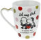 GRUSS & CO Tasse mit Herzhenkel Ich, Du, Läuft | Porzellan, 30 cl, Tasse mit Herz | Geschenk für Sie | 46184