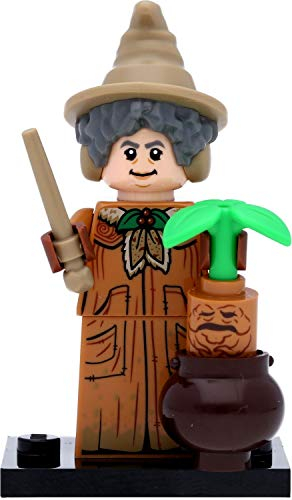 LEGO 71028 Harry Potter Minifigur in Geschenkbox #15 Professor Pomona Sprout mit Alraune und Blumentopf