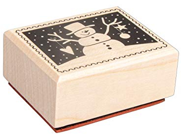 Rayher 29220000 Stempel Weihnachtspost: Schneemann, 4x5cm