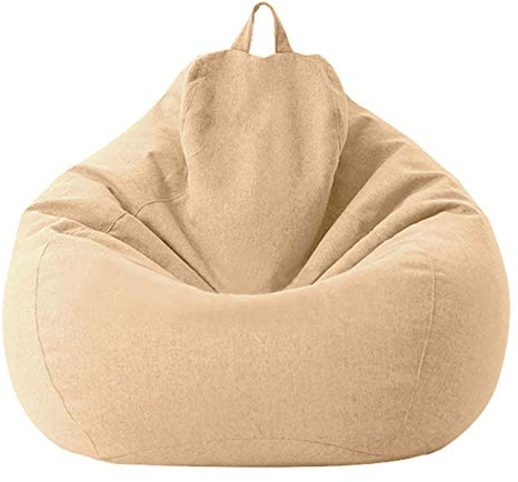 Bezug für Bohnensäcke, Baumwolle und Leinen, 100 x 120 cm, Bezug für Bohnensäcke, Reißverschluss, ohne Füllung