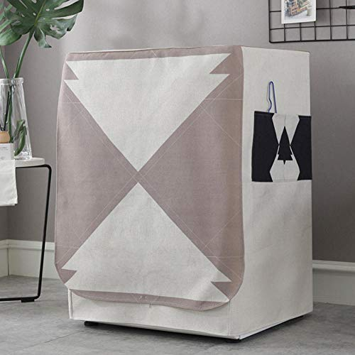 Copertura Automatica Per Lavatrice,Lavatrice Copertura Impermeabile Coprilavatrice Per La Casa, Antipolvere,Traspirante, (Triangolo Rosa(L65*W60*H85Cm))