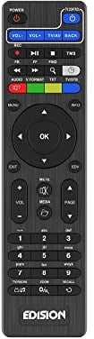 Edision UNIVERSAL Fernbedienung EDI-RCU 2 Learn Slim, PROGRAMMIERBAR, 2in1 TV & Receiver, Picco T265, Picco T265+, Nano T265+, Picco T265 pro, PING, Proton, PICCOLLINΟ, PICCOLLO