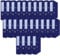 OFFICER PRODUCTS PRODUCTS 24er Pack Ordner A4/75 mm/Dunkelblau Papier Pappe/Kunststoffbezug PP Schlitzordner Büroordner Pappordner Aktenordner Metall Kantenschutz