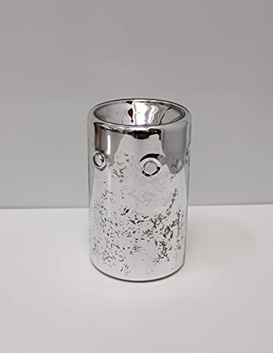 Brûleur en verre argenté, Diffuseur Brule Parfum, idéal pour dissoudre la cire ou brûler les huiles essentielles.