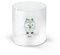 WD Lifestyle Bicchiere in vetro borosilicato. Capacità 250 ml. Decoro gufo.