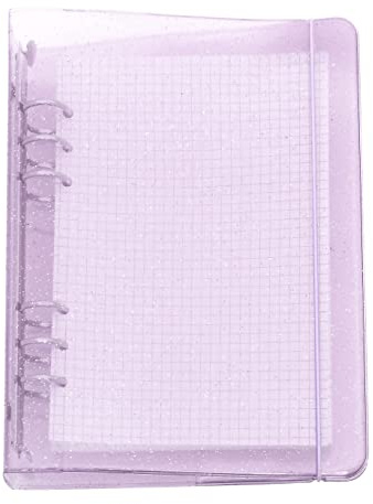A6 / A5, 6 Löcher, farbig,Läufer Ringordner, Ordner für lose Blätter, Notizbuch, Nachfüllpackung, Bürobedarf, Ordner (Pastel Lilac, A5 mini set)