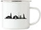 Hey!Print KIEL Skyline Emaille Tasse Souvenir Andenken Deutsche Großstädte Motiv Stadt Silhouette Geschenkidee Umzug
