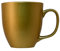 Mahlwerck Jumbotasse, große Kaffeetasse aus Premium Porzellan mit hoch-glänzender Oberfläche, Geschenktasse, Gold Metal, 400ml