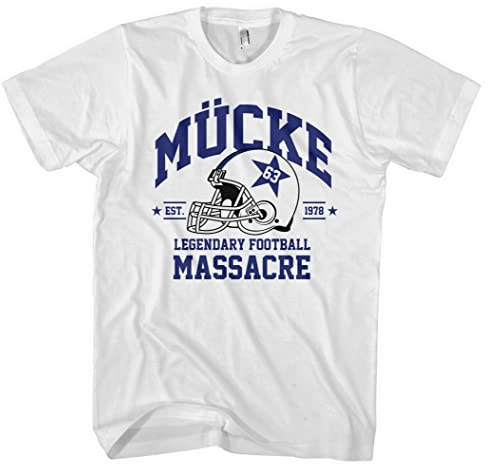Mücke 63 Herren T-Shirt | Football Shirt Kult Weltkulturerbe | M2 Weiß (M)