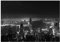 Fototapete Stadt bei Nacht 3D Effekt Schwarz Weiß Panorama Skyline - inkl. Kleister - für Wohnzimmer Schlafzimmer Flur Vlies Tapete Vliestapete Wandtapete Motivtapeten Montagefertig (416x254 cm)