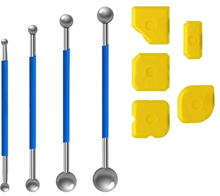 Anloximt Schaber-Werkzeug-Satz, Verstemmungs-Entferner-Werkzeug, Sealant Finishing Tool Silikon Glätten Verstemmen Profillinie Fugeneckenwerkzeug Für Tapeten