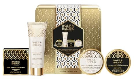 Baylis & Harding Sweet Mandarin & Grapefruit Luxury Pamper Tin Gift Set - Vegan Friendly (Pack of 1)