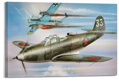 Poster für Militärflugzeuge, Glocke P-39, Airacobra-Kampfflugzeug, dekorative Leinwand, Wand- und Kunstposter, Malerei, 50 x 75 cm