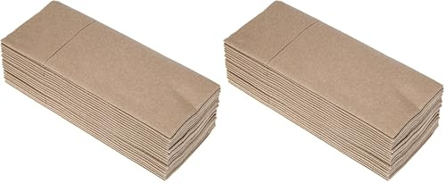 Class Airlaid Napkin Pocket Cutlery Holder, Paper, Crete, 40x32x0.8 cm (Pack of 2)