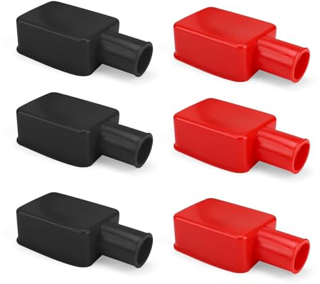 JANDH 3 Sätze Batteriepolabdeckung, Batterie Pluspol und Minuspol Abdeckung, Autobatterie Polabdeckung, Wird Verwendet, um Kurzschlussunfälle Durch Kleine Tiere Oder Fremdkörper zu Verhindern