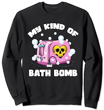 Pastell Goth Badebombe Toaster Nu Goth Dark Humor sarkastisch Sweatshirt