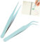 Hitrod Pince à Cils en Acier Inoxydable, Pince à coude pour Autocollants,Pincettes coudées et Droites de Couleur Unie, 2 pièces, pour Scrapbooking - avec Couverture coude Autocollants Pince à épiler