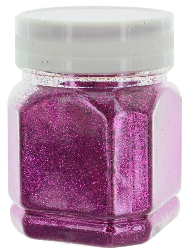 Schimmernder Glitzerpuder Glitzer-Pulver zum Basteln und Verzieren von Karten, hohe Reflexion, bunter Glitter für Kunsthandwerk Wandgestaltung Dekorationen (pink, 115g)