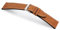 MANUFAKTURWERK Uhrenarmband HOHELUFT | Leder | für Damen und Herren | Silberne Schließe, Größe:M (Standard). 18/16 mm, Farbe:Cognac