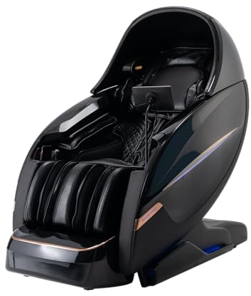 GLOBAL RELAX® I SAMADHI 6D-Massagesessel I Schwarz I Sprachsteuerung I Null-Schwerkraft I vollständige Pressotherapie I kabelloses Laden I Touchscreen I 20 Programme I Umgebungslicht I Bluetooth
