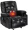 Fantasylab Relaxsessel mit Liegefunktion Fernsehsessel Massagefunktion Wärmefunktion und Vibration Lounge Chair für Wohnzimmer mit Seitentasche, 2 Getränkehalter, USB-Ladeanschluss, Liegefunktion 150°