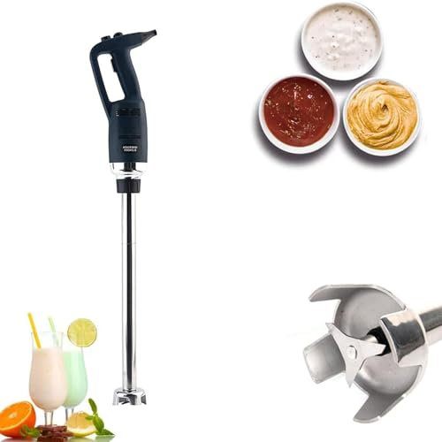 HYYKEJI 750W Commercial Hand Blender, Portable Immersion Blender, Variable Speed 8000-19000 Rpm, with Locking and Safety Button, for Mashed Potatoes, Creams, Mayonnaise