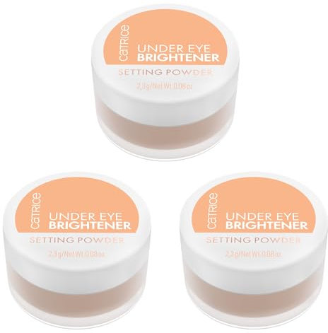 Catrice Under Eye Brightener Setting Powder, Puder, Nr. 020, Nude, aufhellend, sofortiges Ergebnis, weichzeichnend, natürlich, vegan, ohne Parfüm, ohne Alkohol, ohne Parabene, 3er Pack (3x2.3g)