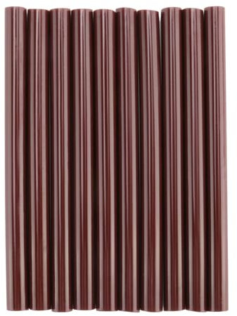 Jrifedptry 10 bastoncini di colla a caldo, 100 mm x 7 mm, per colla a caldo, marrone