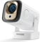 2025 Mini Smart Home 4K Projector 1080P HD – 200 ANSI, Android 11.0 with Auto Focus, Dual-Band WiFi & AirPlay/Miracast, Bluetooth 5.3, 180° Rotation for Home Cinema Bedroom Movie