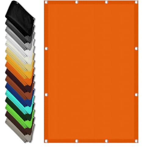 Voile Ombrage Pare-Soleil 1.8 x 2.9 m Protection des Rayons 98% UV Terrasse Voile d'ombrage Toile D Ombrage avec Le Kit de Fixation pour Balcon Terrasse et Jardin, Orange