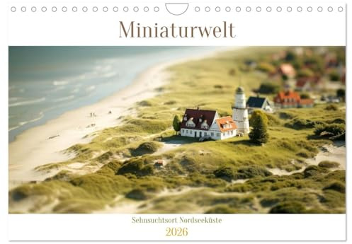 Miniaturwelt - Sehnsuchtsort Nordseeküste (Wandkalender 2026 DIN A4 quer), CALVENDO Monatskalender: Nordseeflair im Taschenformat (CALVENDO Orte)