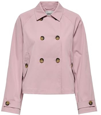 ONLY Damen Trenchcoat 1 | Langarm, Kurz, Outdoor, Bei max. 30 grad waschen