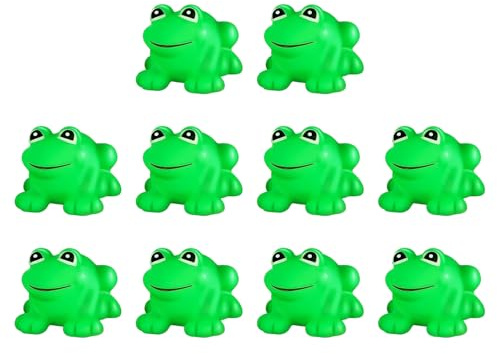 Froschfigur – Gummifroschbadspielzeug, 10 Stück Lustige Kleine Frösche Zum Schwimmen In Der Badewanne, Pool Und Dusche, Perfekt Für Verstecken, Gartenlandschaft, Klassenzimmer Und Karnevalspreise