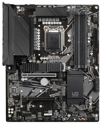 WLTDYZZLDN Scheda Madre Fit for GIGABYTE Z590 UD LGA 1200 con Intel Z590 ATX con Triplo M.2, PCIe 4.0 Motherboard