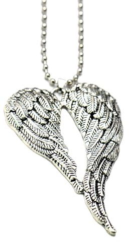 Déco Rétroviseur Voiture Intérieur - Pendentifi Ailes d'Ange en Argent, Ornement Suspendu pour Rétroviseur Intérieur, Accessoire Auto Porte-Bonheur Cadeau pour Conducteurs et Conductrices