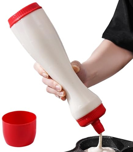 Pancake Art Quetschflaschen mit Tüllen Squeezy Sauce Flasche Spender für Waffel Pfannkuchen Donut Frühstück Mittagessen Party Catering Küche Haushalt