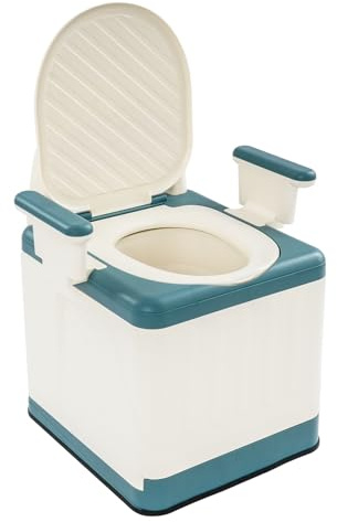 Commode de nuit, chaise percée mobile avec accoudoirs amovibles, chaise de pot portable pour personnes âgées et enfants