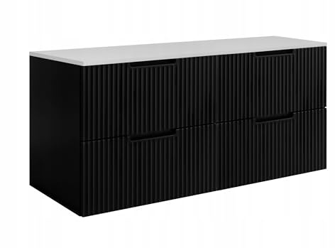Rodan Moderne Möbel - Schrank Weiß, Schwarz - Möbelstück - Bastelregal – Bastelplatte 80 cm + 80 cm + 160 cm