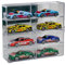 BestAlice Toy Cars Wheels Model Cars Hot Display Case Cabinet 1/64 Scale Wheels Toy Car Display Case Holds 8 Toy Cars Storage Organizer Car Display Box