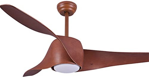 Wall lights,52 inch Light Bladeless Ceiling Fan with Led 20W 3 Blade DC Motor 6 Speed Bedroom Livingroom (Color : Brown, Size : Only Remote Control)