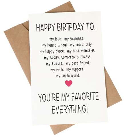 YUXIANLB Lustige Geburtstagskarte Für Freund Ehemann Männer Ihn Alles Gute Zum Geburtstagskarte Jahrestag Geschenkkarten Ideen Ehemann-Geburtstagskarte Süß Romantisch