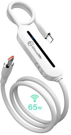 GlocalMe UniCord USB C Ladekabel, 65W [1m] Schnellladekabel PD3.0, 2.0 QC4.0 BC1.2, kann als 4G WiFi-Hotspot, kommt mit 1GB Global und 8GB EU Daten, Ladekabel für iPhone/Android-Handy, Tablet, Laptop