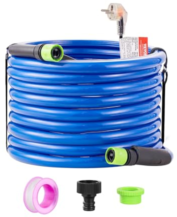 VEVOR 50ft beheizter Wasserschlauch für Wohnmobil, beheizter Trinkwasserschlauch mit Frostschutz bis -45°F, automatisch selbstregulierend, 5/8 ID mit Schnellanschluss-Set, blei- und BPA-frei