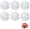 Lot de 6 dessous de verre ronds en marbre blanc, motif marbre, pour différentes tasses, tables et décoration d'intérieur, protection de table en verre