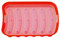 6-in-1-Wurstmaschine zum Selbermachen, zum Herstellen von Hot Dogs, handgemachtem Schinken, Silikon-Lebensmittelmaschine, Küchenhelfer zum Kochen, einfach zu bedienen AvY226 (Red, 17.5x13.5x3.2cm)
