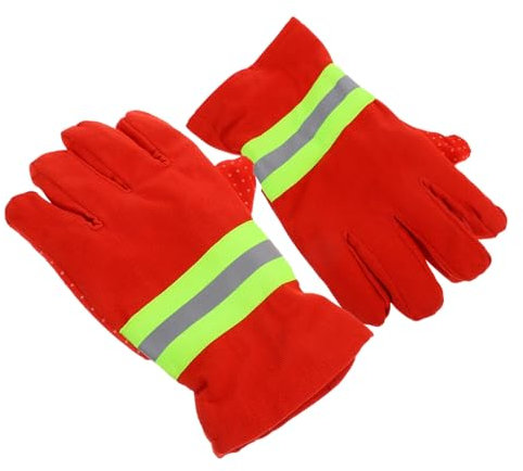 SOLUSTRE Feuerwehrhandschuhe Reflektierende Streifen Arbeitshandschuhe Für