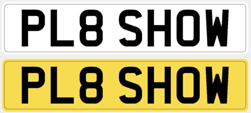 UK EV Show Plates GB Number Plates for Cars, Vans, Trucks Number Plate Front/Rear/Pair Personalised Plates UK PAIR