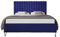 Luxusbetten24 Designer Polsterbett Veleria in Samt 180x200 | Bezug: Samt | Farbe: Blau | Härtegrad: